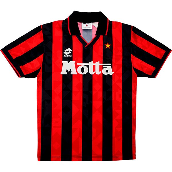 Tailandia Camiseta AC Milan Primera equipo Retro 1993 1994 Negro Rojo